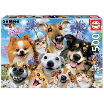 Educa puzzle Fun in the Sun Selfie 500 darabos és fix ragasztó 17983 kép