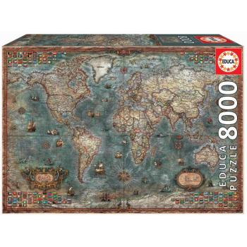 Educa puzzle Historical World Map 8000 darabos 18017 kép