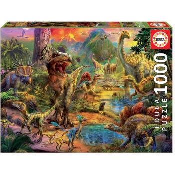 Educa puzzle Land of Dinosaurs 1000 darabos és fix ragasztó 17655 kép
