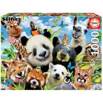 Educa puzzle Llama drama Selfie 1000 darabos és fix ragasztó 18117 kép