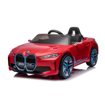 Elektromos kisautó BMW i4 piros 12V7Ah EVA kerekek ECO Bőr kép
