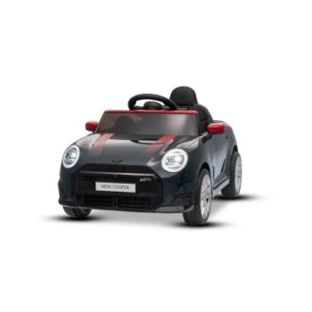 Elektromos kisautó BMW Mini Cooper 12V, fekete, USB Bemenet Bluetooth csatlakozással MP3-hoz Pr kép