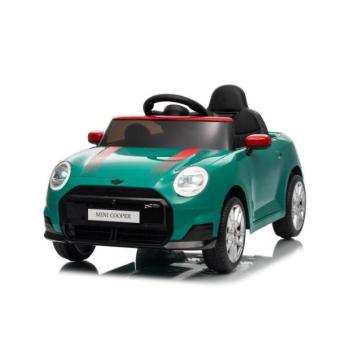 Elektromos kisautó BMW Mini Cooper 12V, zöld, USB Bemenet Bluetooth csatlakozással MP3 Pr kép
