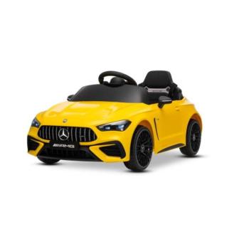 Elektromos kisautó Mercedes CLE 12V hátsókerék-meghajtással, sárga, egyszemélyes, lítium kép