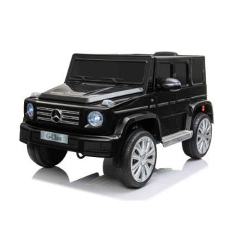 Elektromos kisautó Mercedes G500 12V, fekete, 2,4 GHz távirányító, USB / SD bemenet, kép