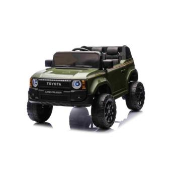 Elektromos kisautó Toyota Landcruiser 12V, katonai zöld, széles egyszemélyes ülés, 2 kép