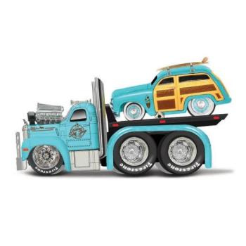 Élelmiszer - Izom szállítások - 1953 MACK B-61 lapos ágy 1950 Ford Woody, 1:64 kép