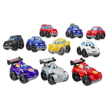 Építőjáték Abrick Fast Car Écoiffier 7 kisautó + 3 versenyautó ajándékba 18 hó-tól kép