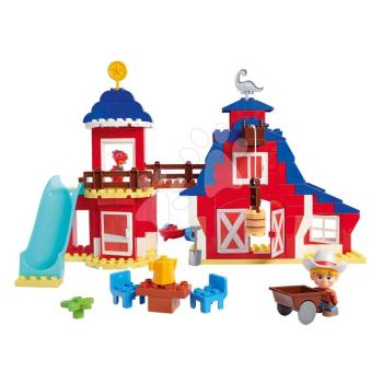 Építőjáték Dino Ranch Clubhouse PlayBig Bloxx BIG klubház csúszdával és 2 figurával 168 darabos 1,5-5 éves korosztálynak kép
