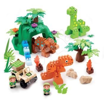 Építőjáték dínókkal Abrick Dinoland Écoiffier két figura és egy jármű 18 hó-tól kép