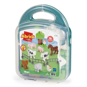 Építőjáték kofferben Állatkák Countryside Animals Écoiffier 16 kiegészítő 18 hó-tól kép