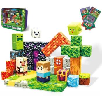 Építőkészlet Magnet Cube Zone - Erdő Portál 48 darab