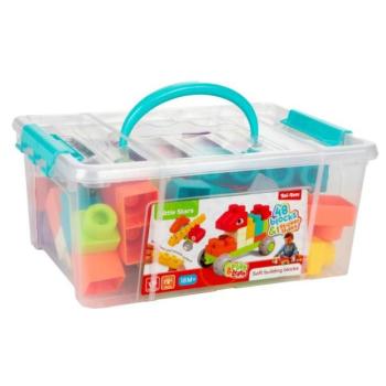 Építőkockák 48db műanyag műanyag bőröndben 26x12x19cm kép