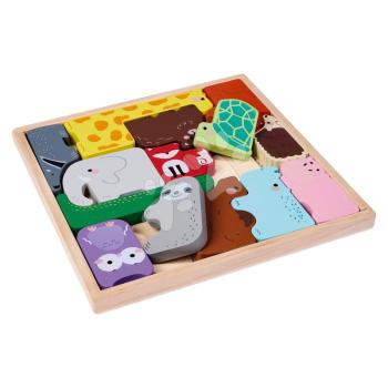 Fa állatkás kirakó Animalset in Wooden Box Eichhorn 14 fajta 12 hó-tól kép