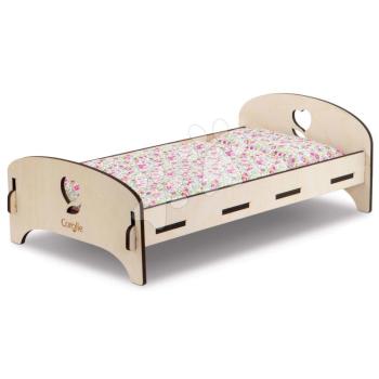 Fa babaágy Wooden Bed Floral Corolle 30-36 cm játékbabának CO141370 kép