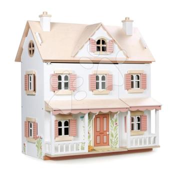 Fa babaház Humming Bird House Tender Leaf Toys exotikus gyarmati stílusban 4 szobával kép