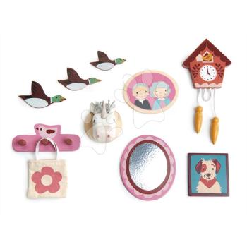 Fa dekoráció falra Wall Décor Tender Leaf Toys babaházba 10 fajta kép
