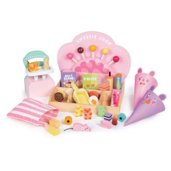 Fa édességbolt Sweetie Pic'N'Mix Shop Tender Leaf Toys mérleggel édességgel és nyalókáva kép