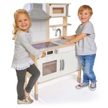 Fa elektronikus játékkonyha Play Kitchen Eichhorn főzőlap fénnyel kép