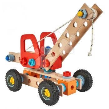 Fa építőjáték daru Construct Crane Vehicle Eichhorn 1 modell 73 drb 4 évtől kép