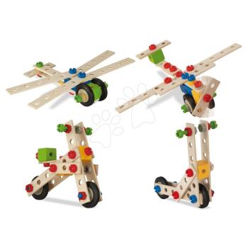Fa építőjáték kismotor Constructor Sccoter Eichhorn 4 modell (kismotor, repülőgép, roller, szitakötő) 65 darabos kép