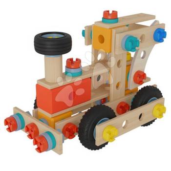 Fa építőjáték mozdony Construct Steam Engine Eichhorn 1 modell 93 drb 4 évtől kép