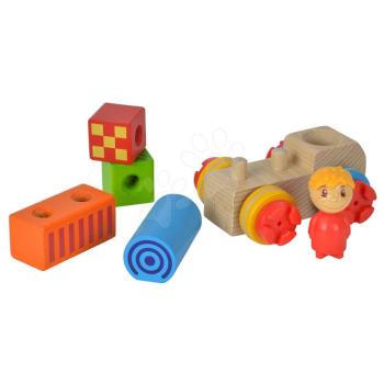 Fa építőjáték teherautó Constructor Maxi Truck Eichhorn 14 nagy elem legkisebbeknek 24 hó-tól kép