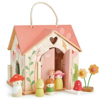 Fa erdei házikó Rosewood Cottage Tender Leaf Toys hintával kerttel és 4 figurával kép
