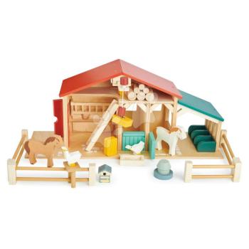 Fa farm keritéssel Tender Leaf Toys Farm háziállatokkal és istállóval kép