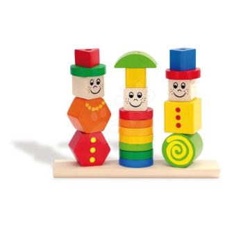 Fa figura kirakós Stacking Puzzle Figures Eichhorn színes és mintás alakzatok 21 darabos 12 hó-tól kép