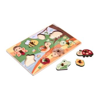 Fa formaillesztő puzzle állatok Pin Puzzle Eichhorn 2 különböző fajta 10 darabos 24 hó-tól kép