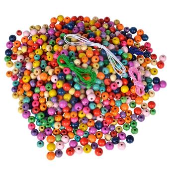 Fa gyöngyfűző készlet vödörben Wooden Beads in Bucket Eichhorn 800 drabos 4 évtől kép