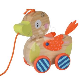 Fa húzható kacsa Duck Pull-along Animal Eichhorn mozgó fejjel 12 hó-tól kép