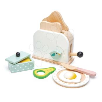Fa kenyérpirító avokádóval Breakfast toaster set Tender Leaf Toys kenyérszeletek, tojás és kiegészítők kép