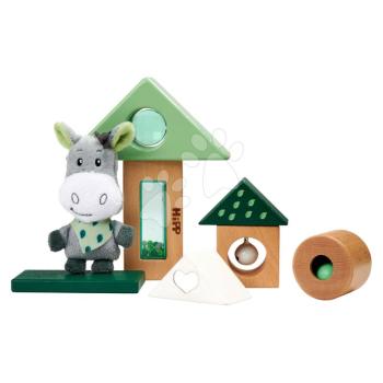 Fa készségfejlesztő kockák hanggal Baby HIPP Sound Blocks Eichhorn plüss csacsival 8 darabos 12 hó-tó kép