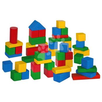 Fa kockák Colored Wooden 50 Blocks Eichhorn 50 drb 25 mm 12 hó-tól
