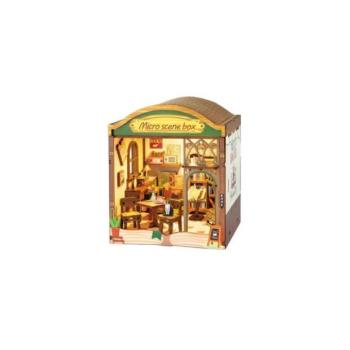 Fa könyvesbolt építőkészlet világítással, 142 db | Woodworks kép