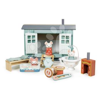 Fa kunyhó egérkéknek Secret Meadow Shepherds Hut Tender Leaf Toys a Merrywood Tales meséből 3 figurával kép