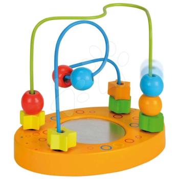 Fa labirintus gyöngyökkel Bead Maze Eichhorn tükörrel 2 drótpályával 12 hó-tól