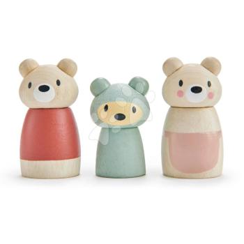 Fa mackó család Bear Tales Tender Leaf Toys apa anya kisbocs kép