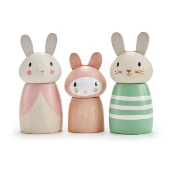 Fa nyuszi család Bunny Tales Tender Leaf Toys apa anya kisnyuszi kép