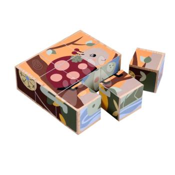 Fa puzzle állatkás kockák Picture Cube Eichhorn 9 darabos 6 motívummal kép