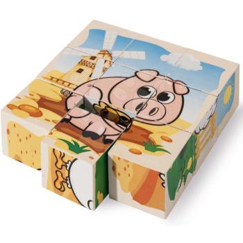 Fa puzzle farm Picture Cube Farm Eichhorn 9 kocka 6 állatka motívummal 24 hó-tól kép