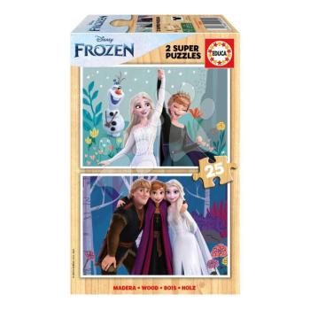 Fa puzzle Frozen Educa 2x25 darabos kép