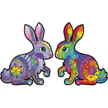 Fa puzzle készlet Nyulak kép