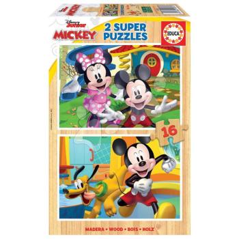 Fa puzzle Mickey & Minnie Disney Educa 2x16 darabos kép