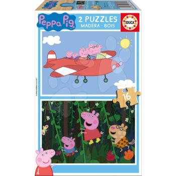 Fa puzzle Peppa Pig Educa 2x 16 darabos kép