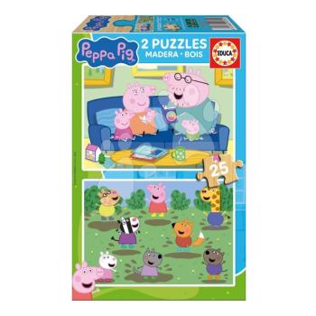 Fa puzzle Peppa Pig Educa 2x25 darabos kép