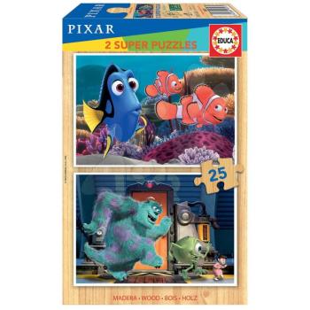 Fa puzzle Pixar Disney Educa 2x25 darabos kép