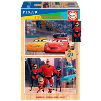 Fa puzzle Pixar Disney Educa 2x50 darabos 5 évtől kép